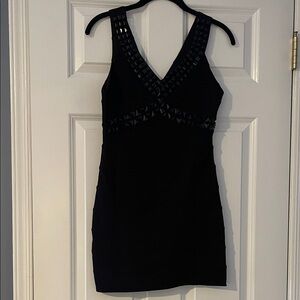 Forever 21 Black Studded Mini Dress